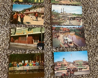 Grandma's collection of old postcards from 1950 12 total not written on All from CA and Disney land