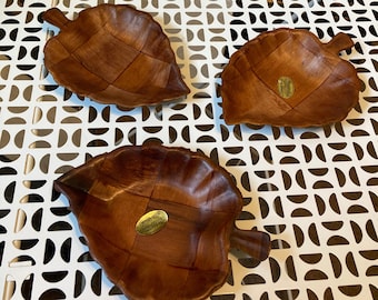 Formosa Wood Leaf Dishes: Home Decor