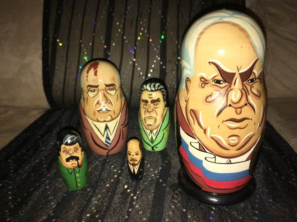 Rare Mikhail Gorbachev Russian Nesting Dolls Set of 5 Etsy