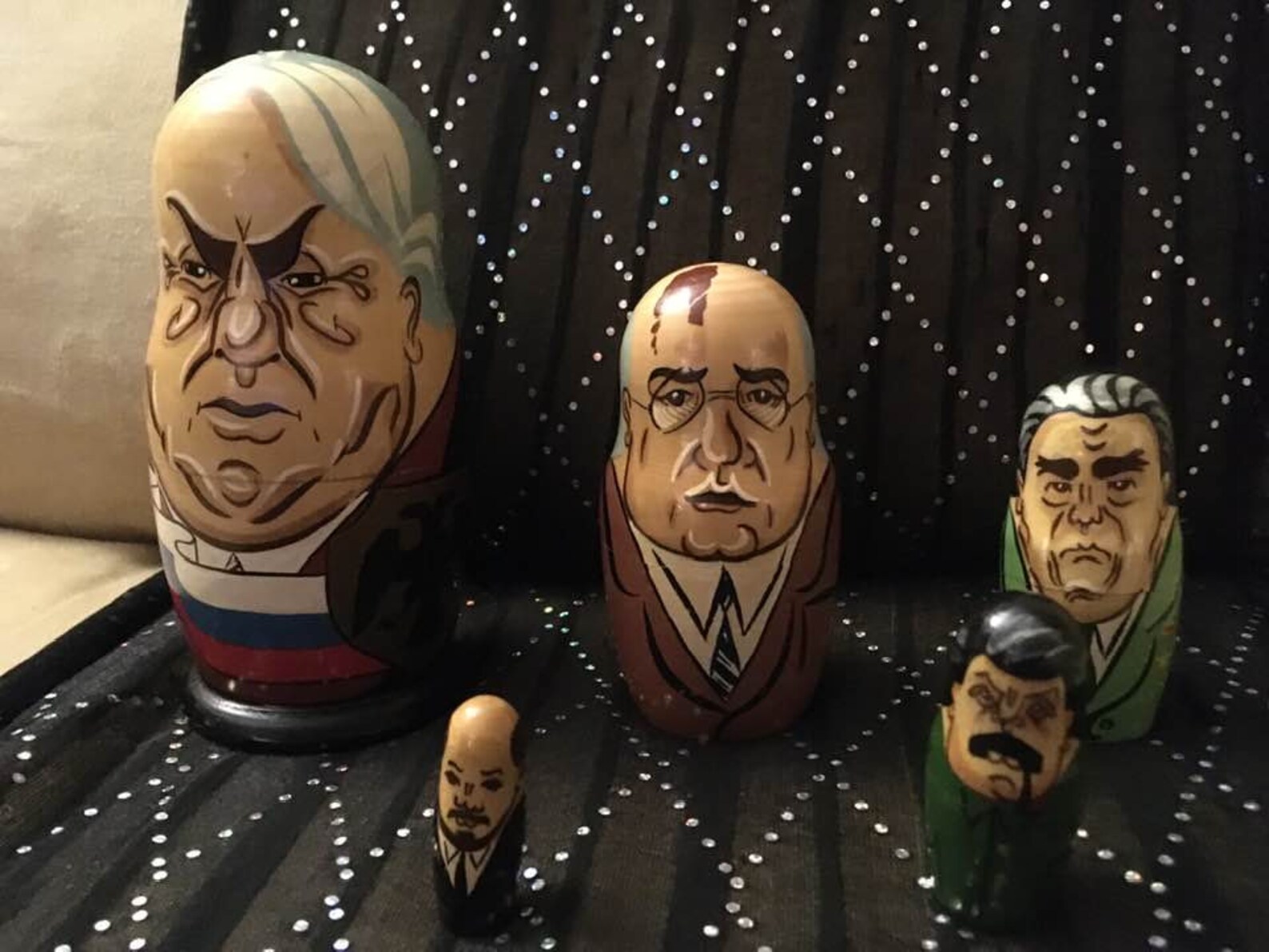 Rare Mikhail Gorbachev Russian Nesting Dolls Set of 5 Etsy