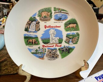 Vintage Yellowstone National park souvenir plate