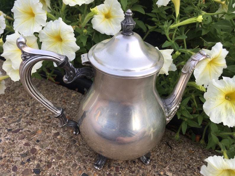 Amazing Vintage WM Rogers Silver Teapot 800 Etsy
