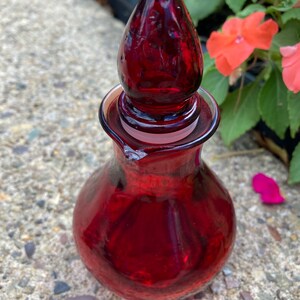 Beautiful Red Cruet Vintage Avon bottle