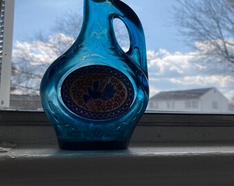 Vintage Avon Charisma Blue Bath Oil Bottle