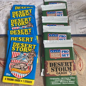 Desert Storm 1991 Trading Cards: 11 Unopened Packs