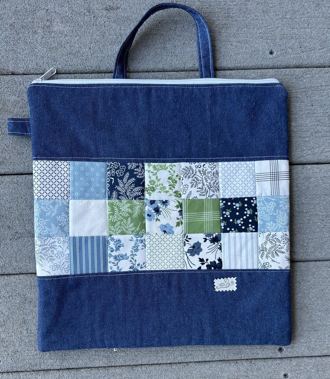 Fabric Cross Project Fabric Patchwork Cross Stitch Project Bag - Etsy