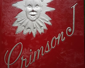 Vintage Jacksonville High School 1950 Yearbook Crimson J Jacksonville Illinois Morgan County Newton Bateman Robert Moore Mary Ella Gray