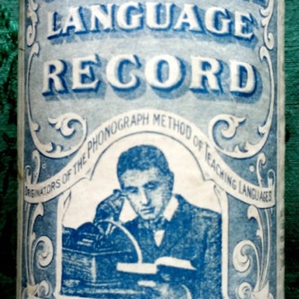 Scarce Circa 1900 Vintage Cortina French Language Record Cylinder With Case Originators Of The Phonograph Method Of Teaching Languages