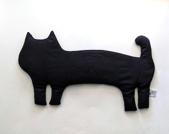 Black Cat Heating Pad: Aromatherapy Neck Wrap, Buckwheat or Rice