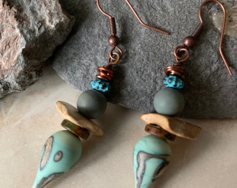 Dreamy Mint Swirls Earrings