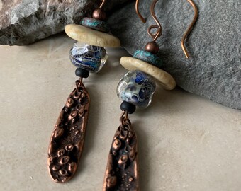 Copper Tidepool Earrings