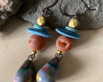 Rustic Lavender Blush Earrings