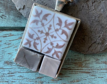 Warm Neutrals Mosaic Pendant