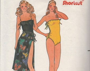 Butterick 6574 Misses' Swimsuit & Skirt Size 10