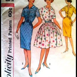 Simplicity 4425 Misses' One Piece Dress With Two Skirts Bust 32 image 1