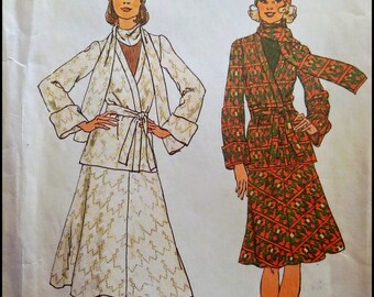 Simplicity 7222 Misses' Skirt in two lengths, Unlined Jacket, Scarf And Hat  Bust 34"  UNCUT