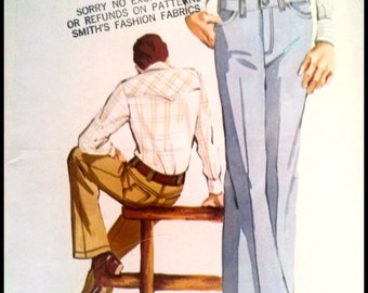 Kwik Sew 410 or 411 Flared Mens Jeans Pattern Straight or Narrow