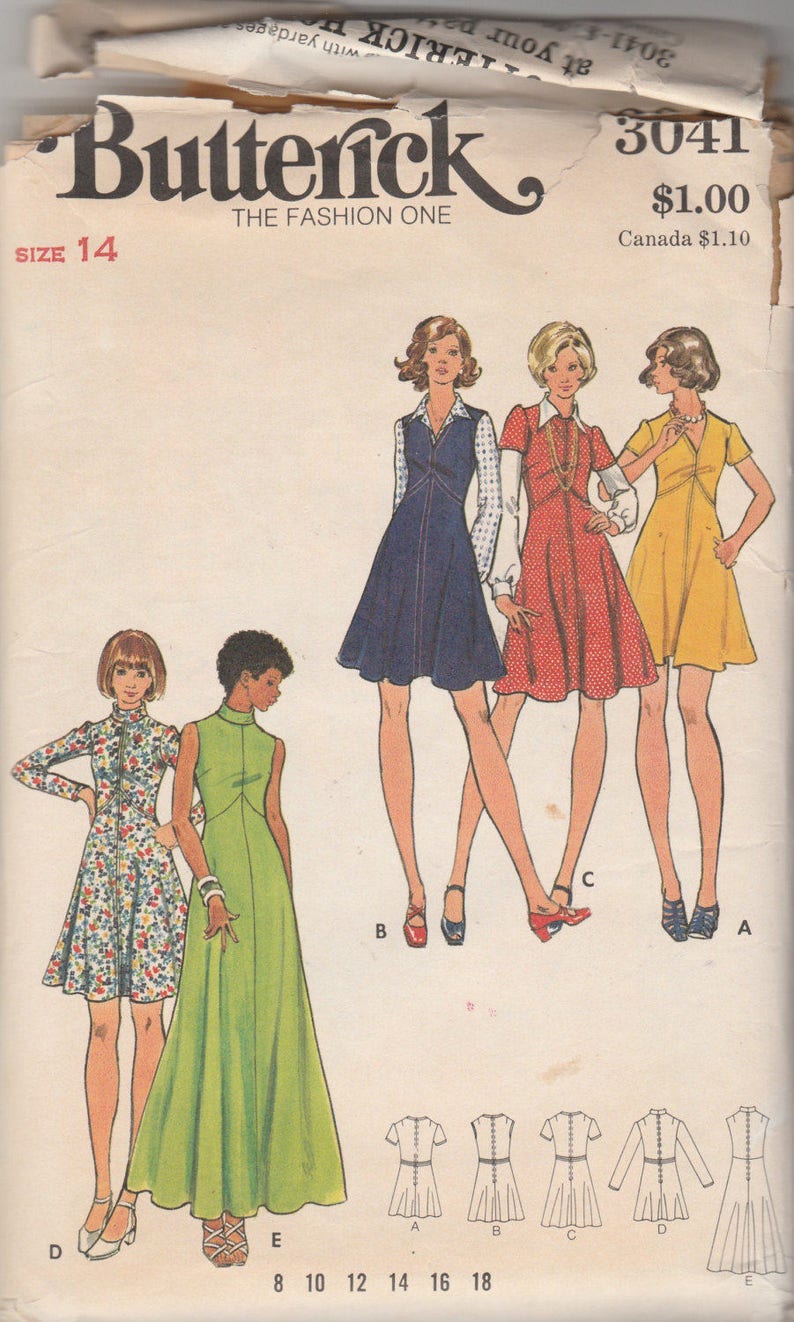 Butterick 3041 Misses' Dress & Jumper Sizes 16 image 1