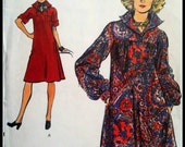 Vogue 9060 Misses Kleidergröße 1970 12 UNCUT