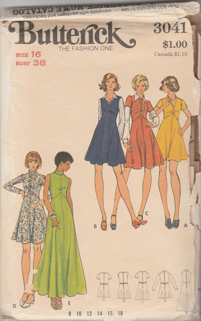 Butterick 3041 Misses' Dress & Jumper Sizes 16 image 3