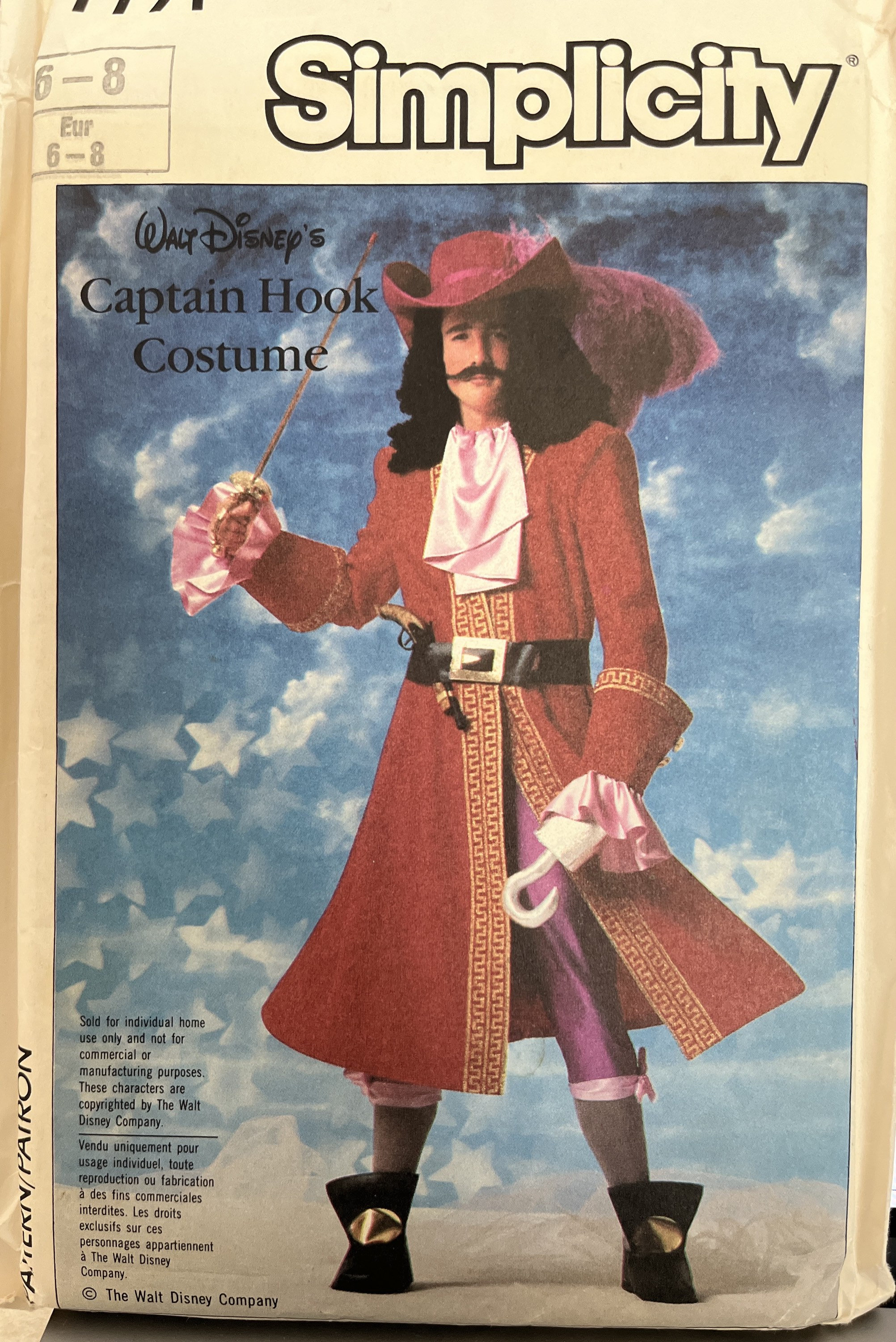 Mens Official Disney Captain Hook Costume Costume - Fancy Dress Costumes -  Countyfetes