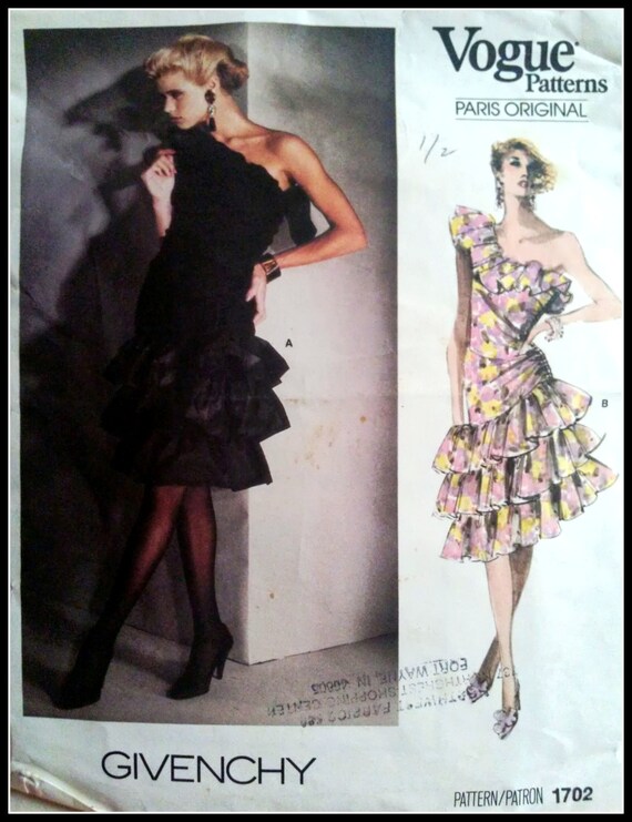 Vogue Patterns Paris Original 1702 Givenchy Size 8 Etsy Canada