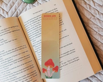 Magic Mushroom Bookmark - Book Accessories Reader Gift Green Mushroom Woodland Cottagecore