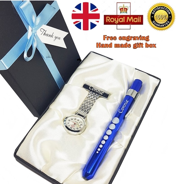 Personalised Fob Watch Nurses Vet Customised Torch Gift for Beauticians Doctors Gift for Midwife Thank You Gift for Medical Etsy UK