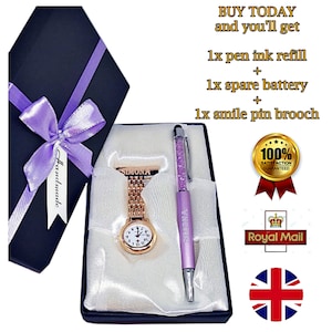 Personalized Fob Watch Nurse, Vet Custom Pen Name Beautician Gift, Doctors Gift Midwife, Nurse Gift, Nurse Graduation