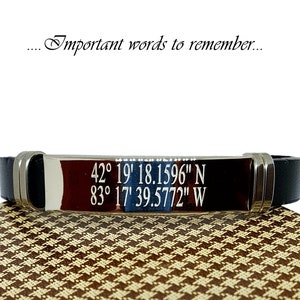 Custom Men&#39;s ID Bracelet, Personalised Gift, Engraved Leather Bracelet, Medical Bracelet, Medical Awareness, Medical Alert,Valentine&#39;d Day,