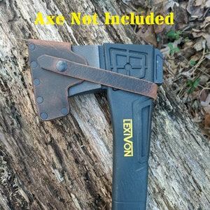 Lexivon V28s Splitting Axe Buffalo Leather Sheath Mask (Axe NOT Included)