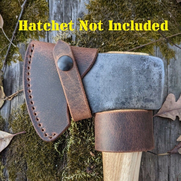 Plumb Official Boy Scout Hatchet W/Nail Puller Large Logo Buffalo Leather Sheath (Axe NOT Included)