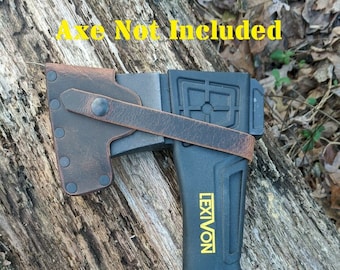 Lexivon V28s Splitting Axe Buffalo Leather Sheath Mask (Axe NOT Included)
