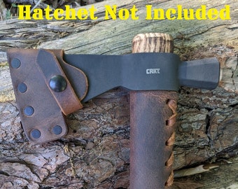 CRKT Chogan Hammer Hatchet Buffalo Leather Sheath Mask (Axe NOT Included) Columbia River Knife & Tool