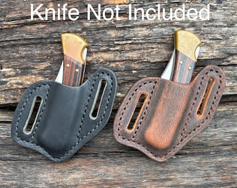 Buck 110 Knife Custom Buffalo Leather Sheath Right Or Left Carry Made In USA
