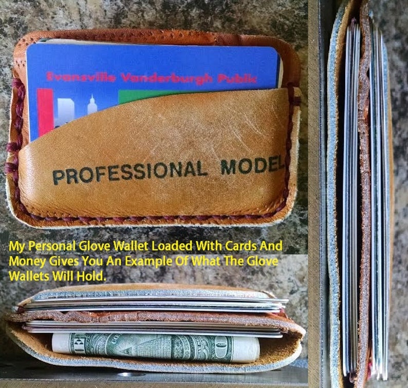 Don Zimmer Dodgers Yankees Vintage Baseball Glove Leather Minimalist Two Pocket Card Wallet Case