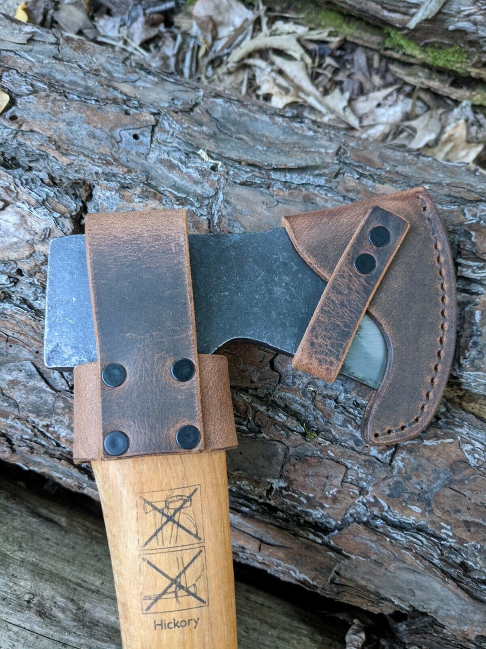 Handmade Leather Axe Sheath For Husqvarna 26" Curved Handle Multipurpose Axe - USA Made (Spokane, WA)