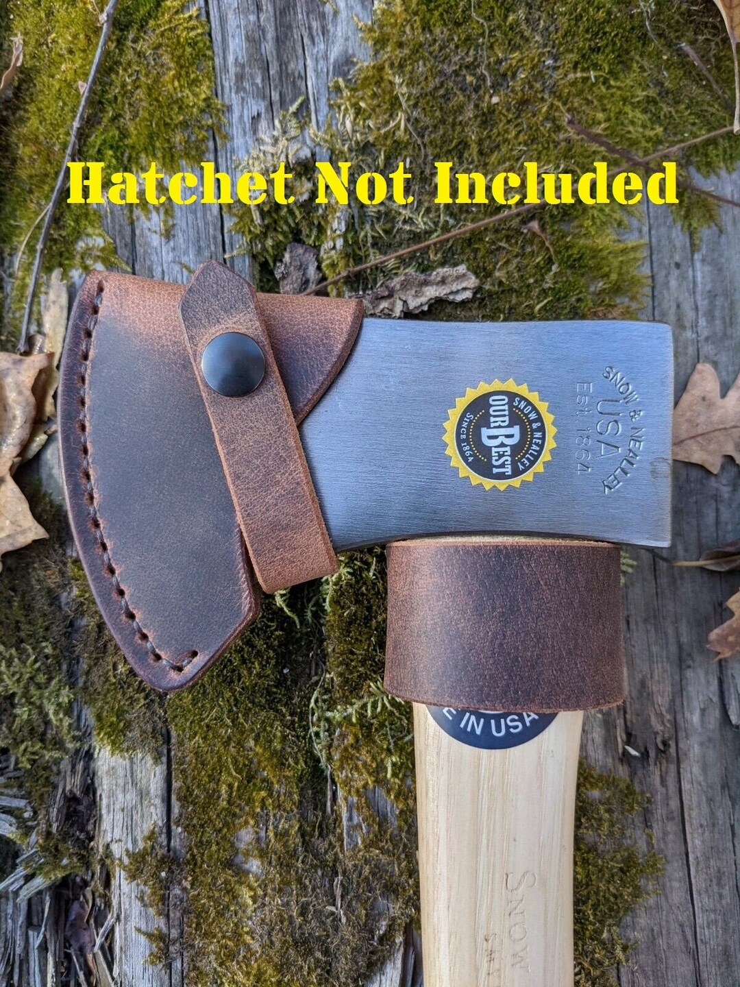 Snow and Nealley Outdoorsman's Belt Hatchet Buffalo Leather Sheath