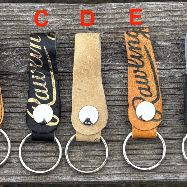 Llavero de viaje de cuero con diseño de guantes de béisbol - Hecho en EE. UU. - Colección 1