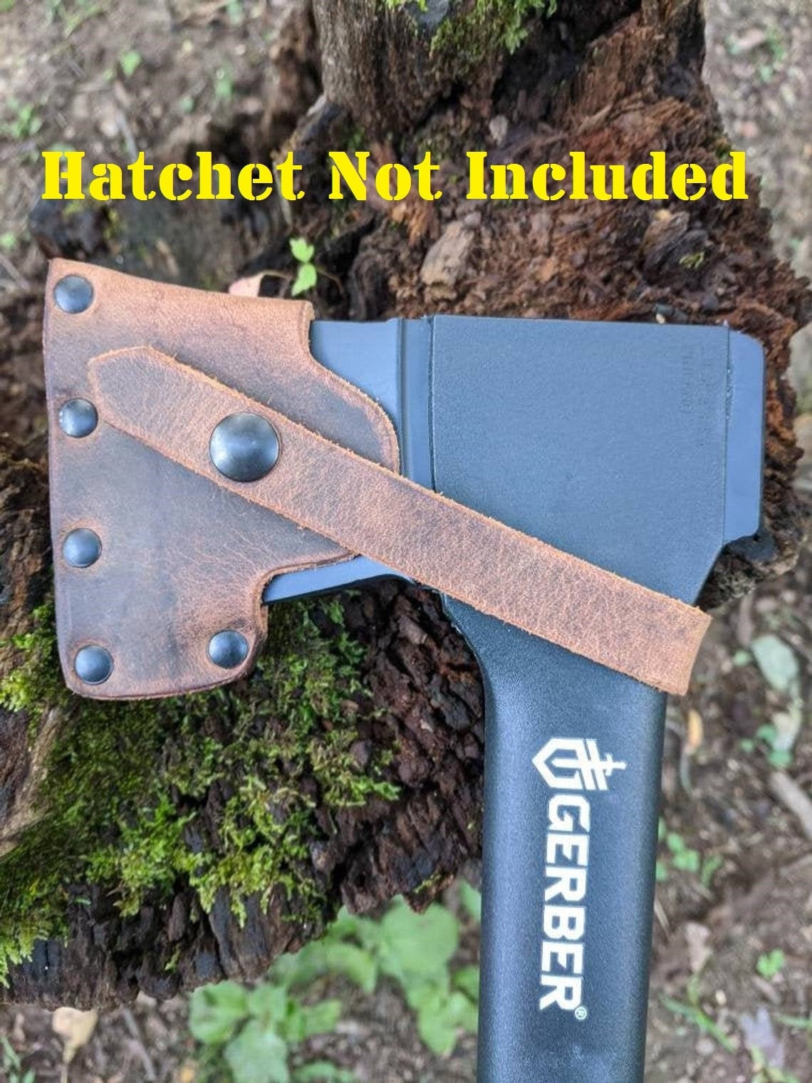 Gerber Freescape Series Buffalo Leather Sheath Mask (Axe NOT Included) Fully Gusseted (Gator Combo, 14" & 17.5" Hatchet, 23.5" 36" Axe)