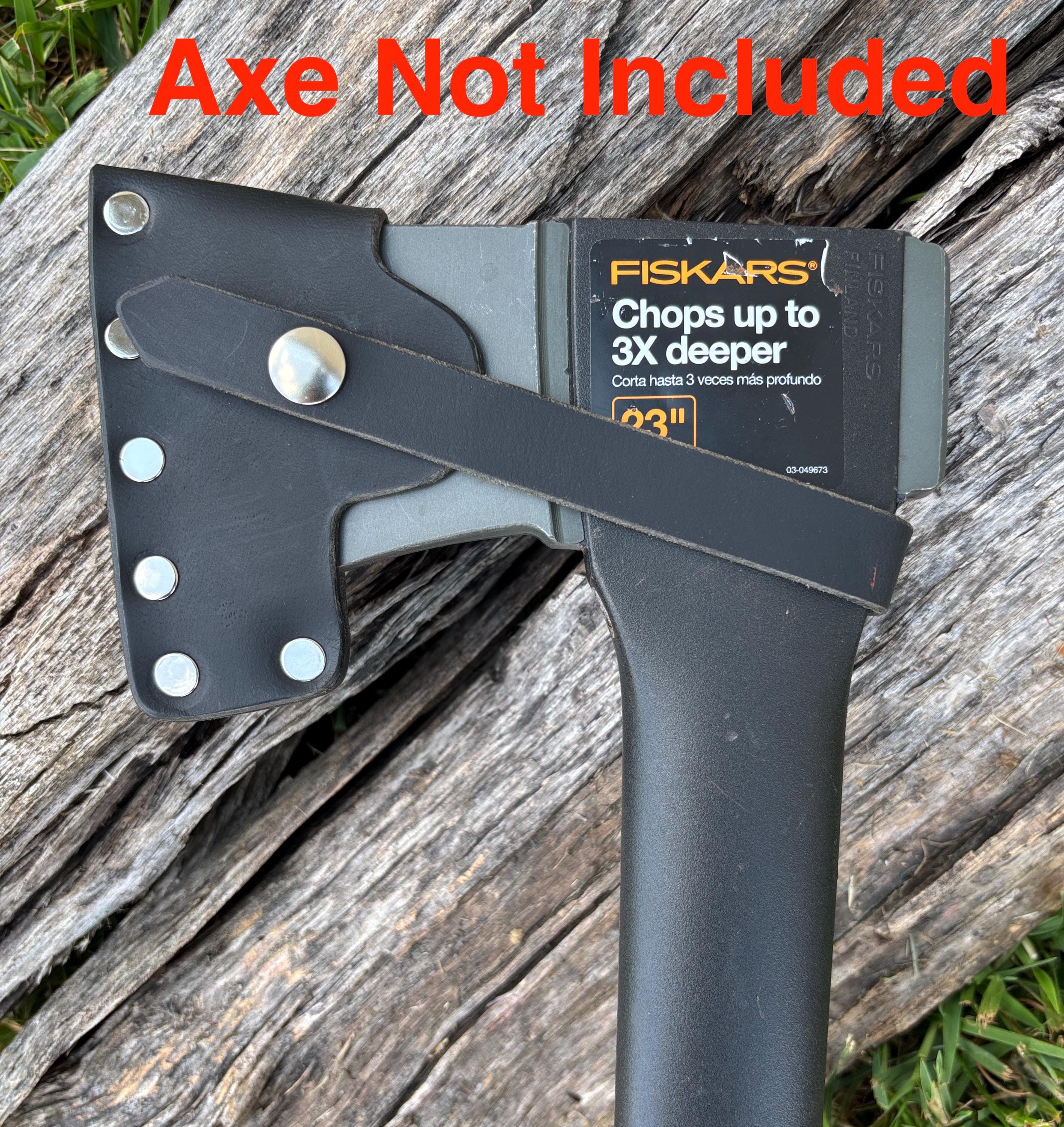 Fiskars X15 Chopping Axe Hatchet Buffalo Leather Sheath Mask (axe