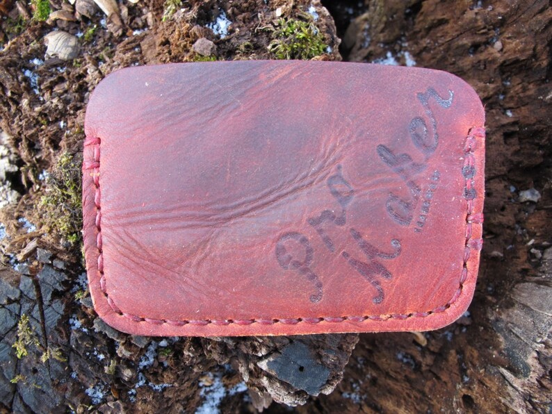 Don Zimmer Dodgers Yankees Vintage Baseball Glove Leather Minimalist Two Pocket Card Wallet Case