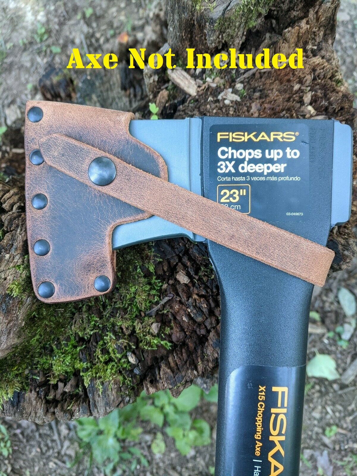 Fiskars X15 Chopping Axe Hatchet Buffalo Leather Sheath Mask (axe