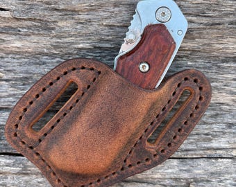 Buck 278 Alpha Hunter Knife Custom Buffalo Leather Sheath Right Or Left Carry Made In USA