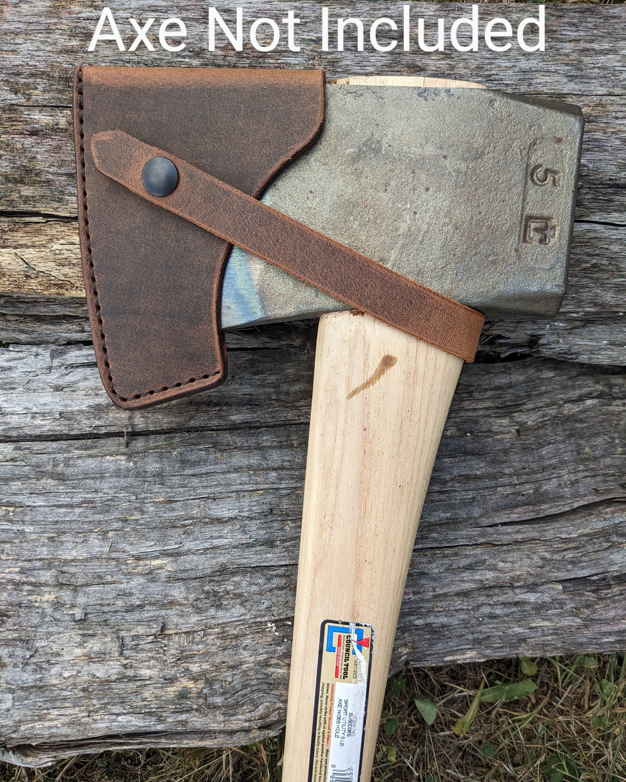 Council Tool 5 lb Splitting Axe Buffalo Leather Sheath (Axe NOT Included)