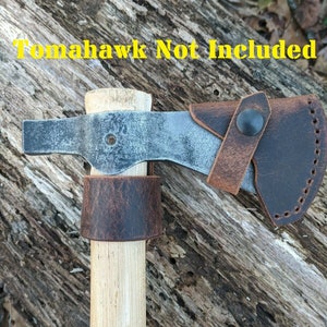 Handmade Leather Sheath And Holster Set For Cold Steel Trail Hawk Tomahawk Axe Hatchet Ax Bushcraft - Buffalo Leather