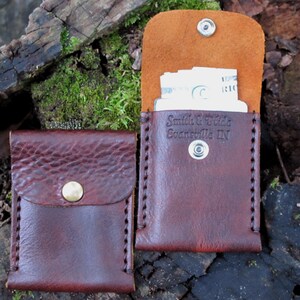 Badlands Slim Front Pocket Snap Leather Wallet - Brown