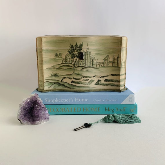Vintage jewelry box - hand painted vintage jewelry