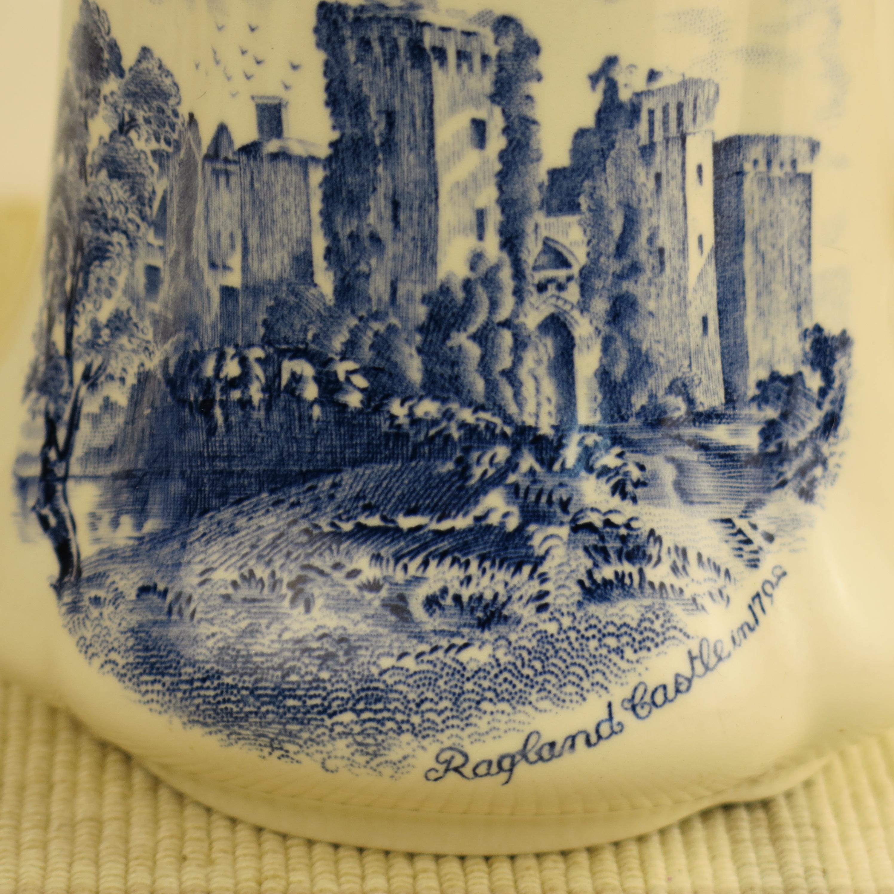 Johnson Brothers Pitcher: Old Britain Castles Blue Transferware 