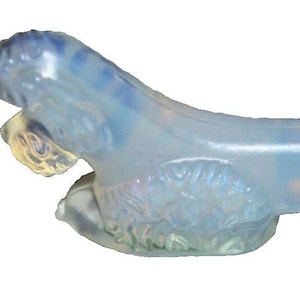 Sabino France Art Deco Figurine Poodle Dog Opalescent Glass